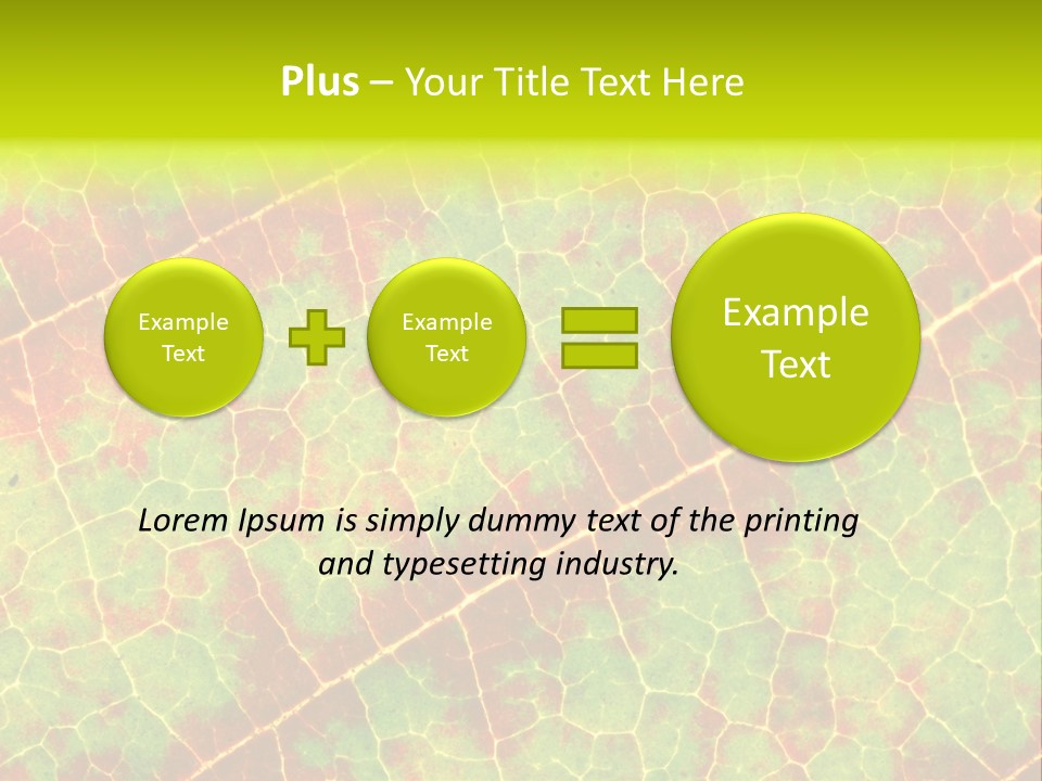 A Leaf With Red And Green Leaves On It PowerPoint Template
