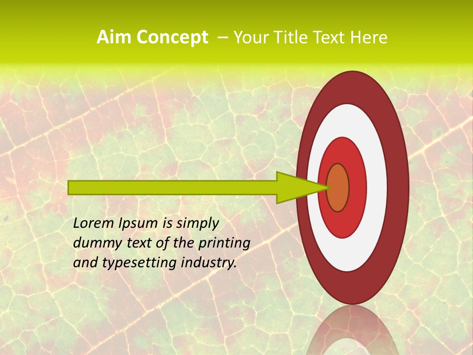 A Leaf With Red And Green Leaves On It PowerPoint Template