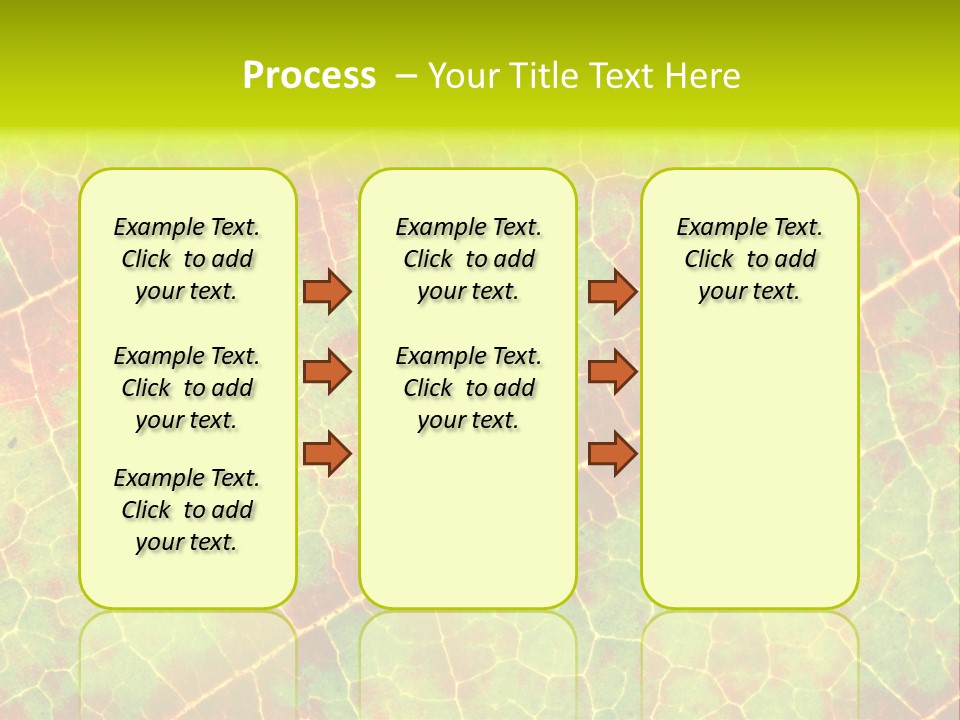 A Leaf With Red And Green Leaves On It PowerPoint Template