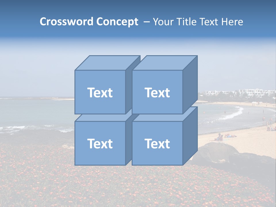 Vacation Mountain Sea PowerPoint Template
