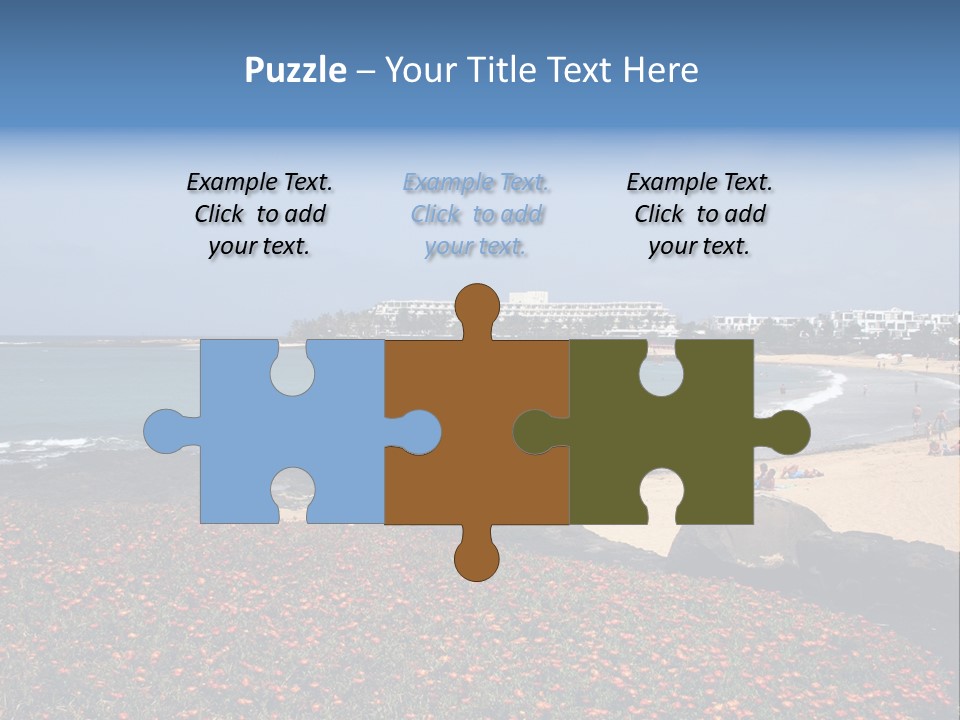 Vacation Mountain Sea PowerPoint Template