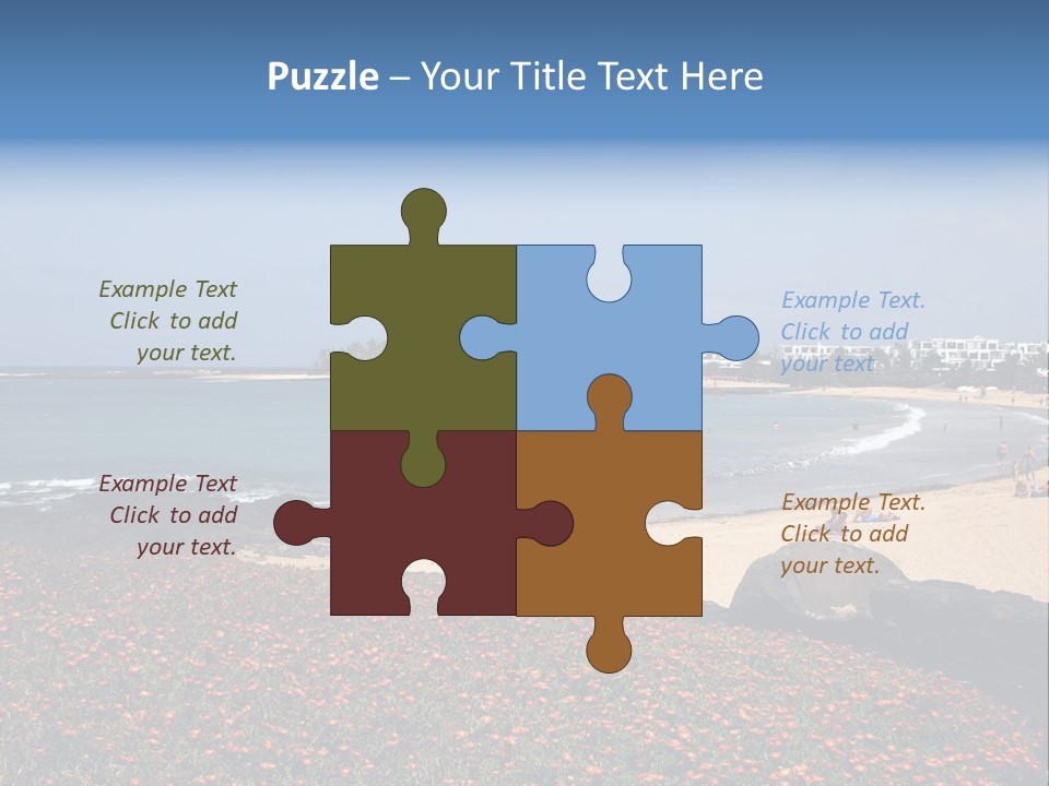 Vacation Mountain Sea PowerPoint Template