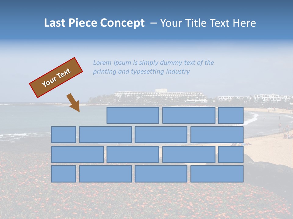 Vacation Mountain Sea PowerPoint Template