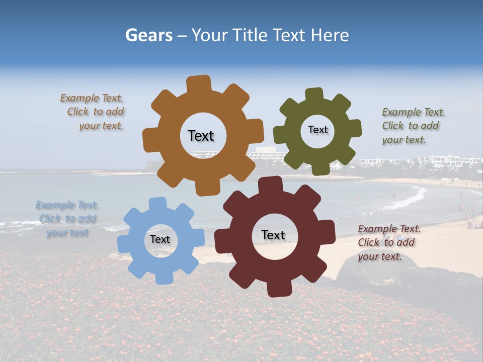 Vacation Mountain Sea PowerPoint Template