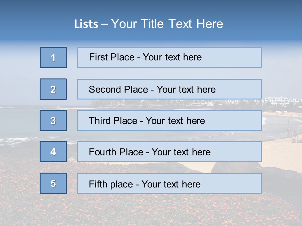 Vacation Mountain Sea PowerPoint Template