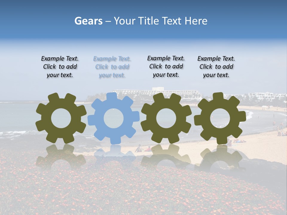 Vacation Mountain Sea PowerPoint Template