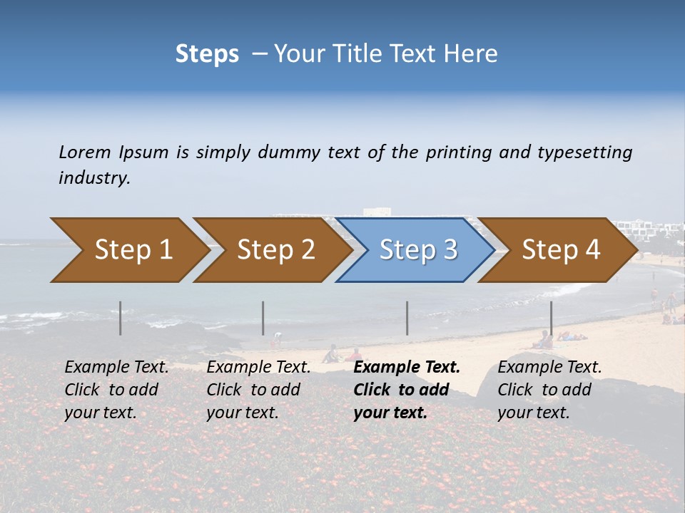 Vacation Mountain Sea PowerPoint Template