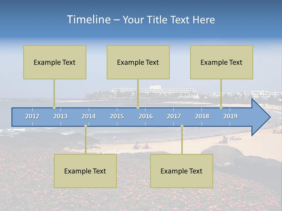 Vacation Mountain Sea PowerPoint Template