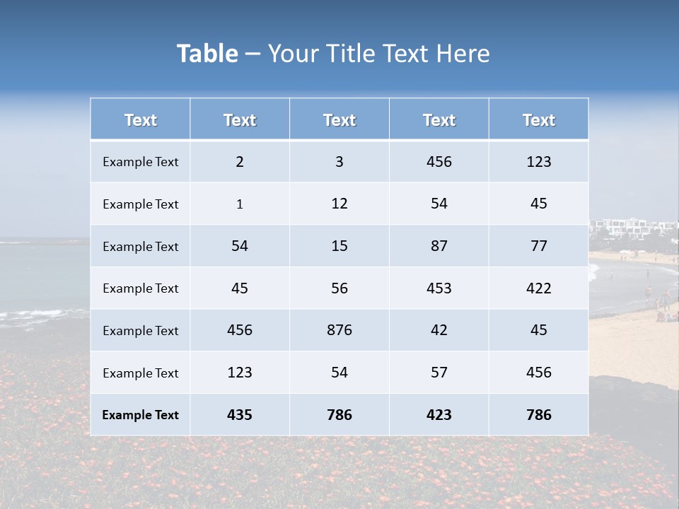 Vacation Mountain Sea PowerPoint Template
