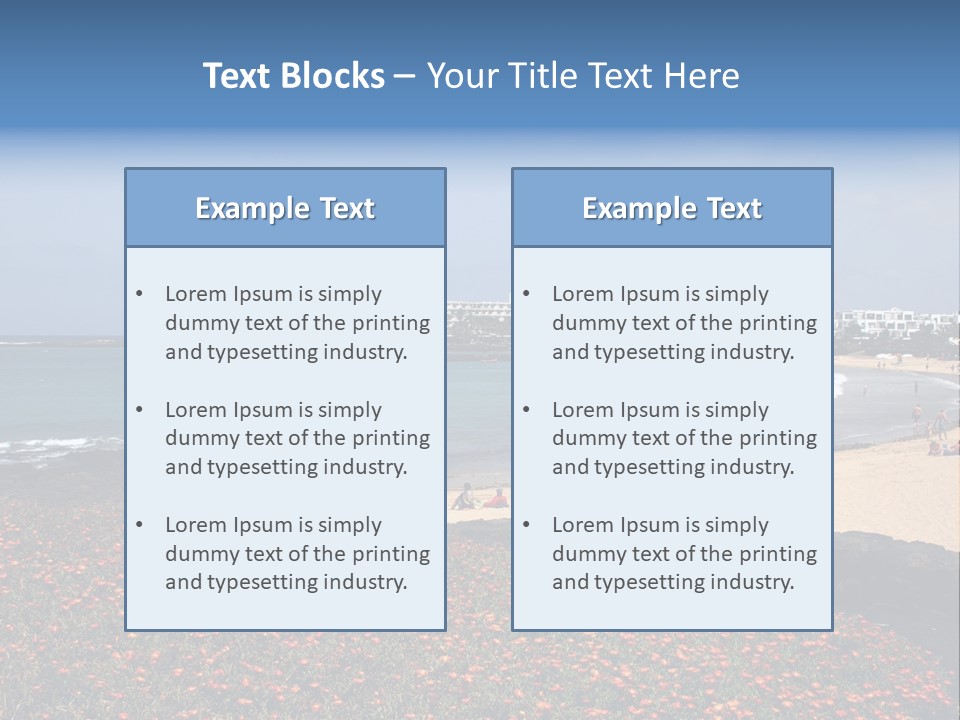 Vacation Mountain Sea PowerPoint Template