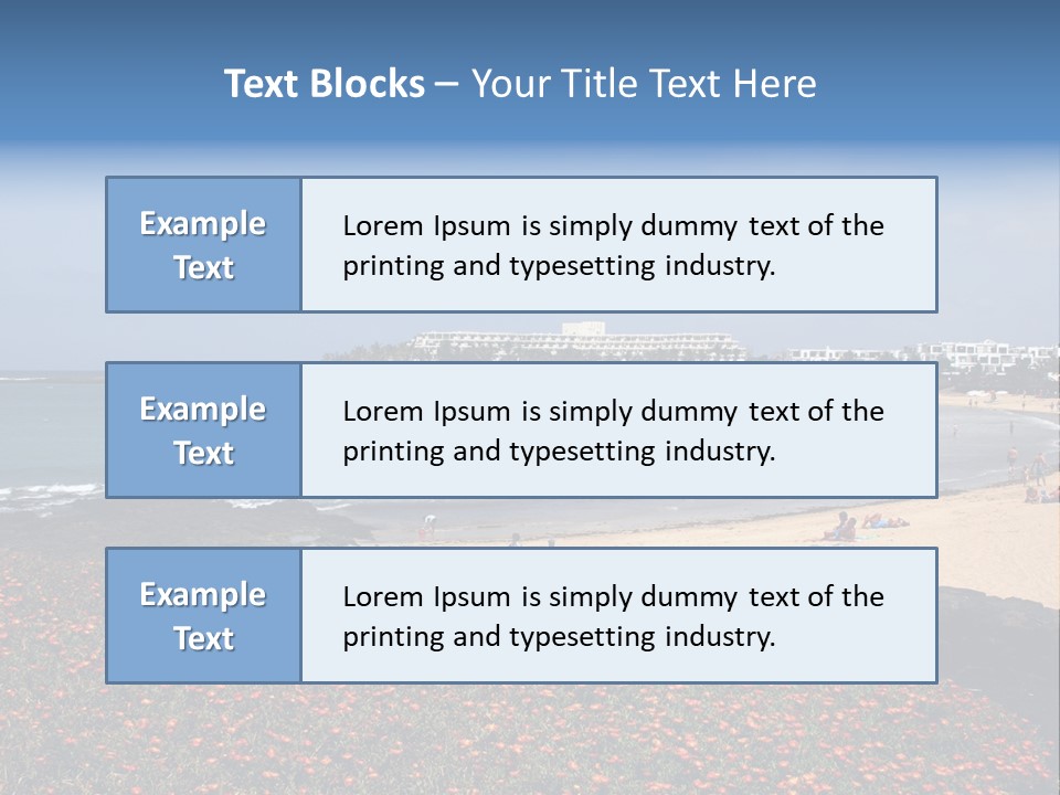 Vacation Mountain Sea PowerPoint Template
