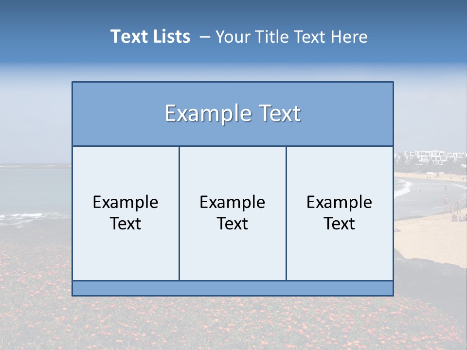 Vacation Mountain Sea PowerPoint Template