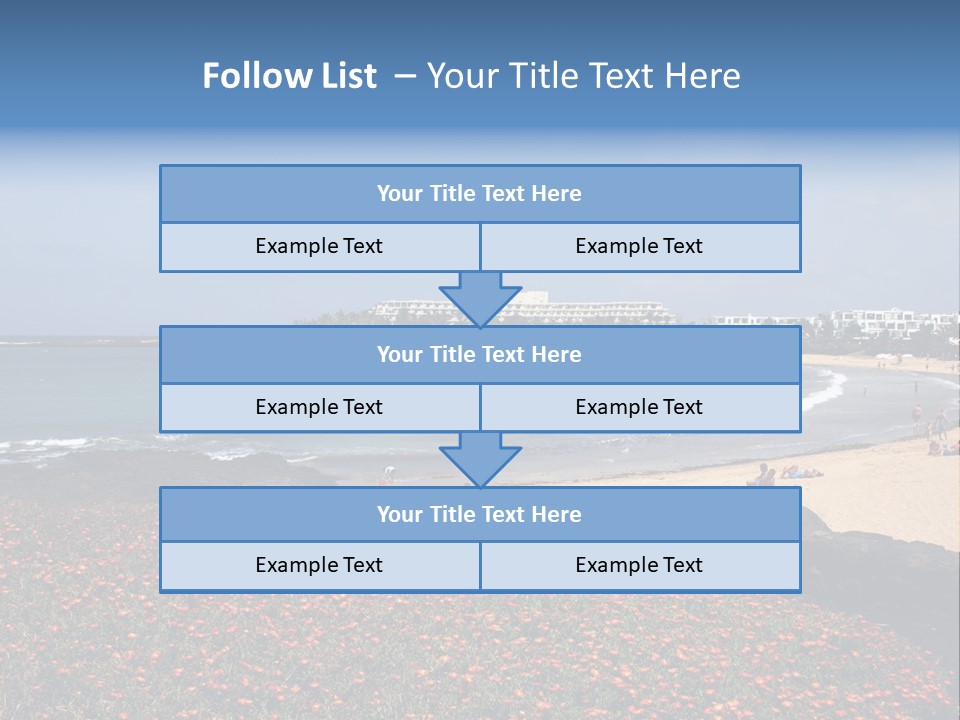 Vacation Mountain Sea PowerPoint Template