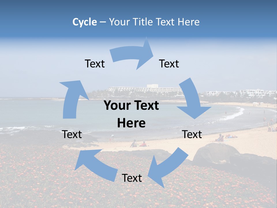 Vacation Mountain Sea PowerPoint Template