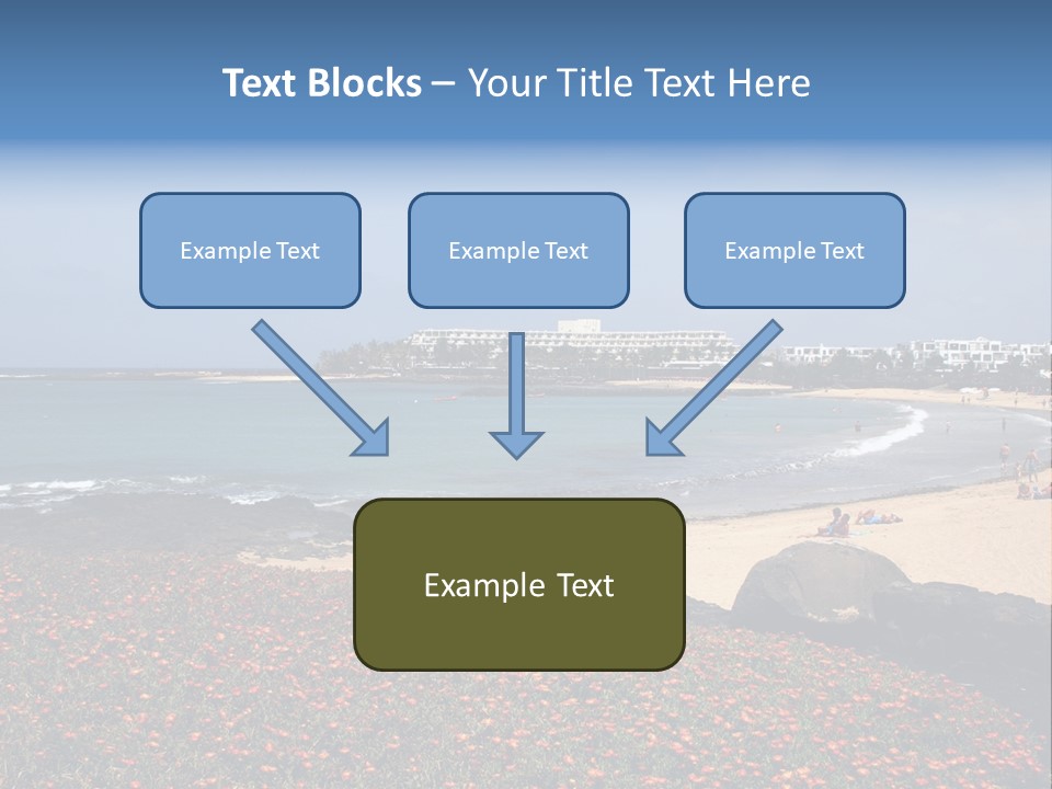 Vacation Mountain Sea PowerPoint Template