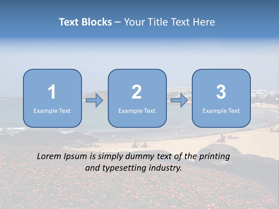 Vacation Mountain Sea PowerPoint Template