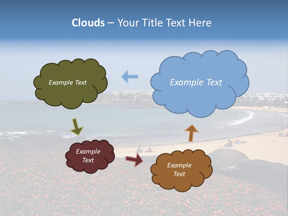 Vacation Mountain Sea PowerPoint Template