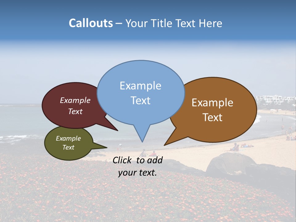 Vacation Mountain Sea PowerPoint Template