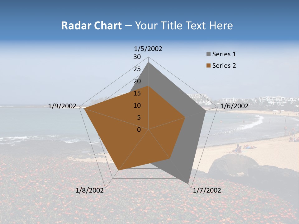 Vacation Mountain Sea PowerPoint Template