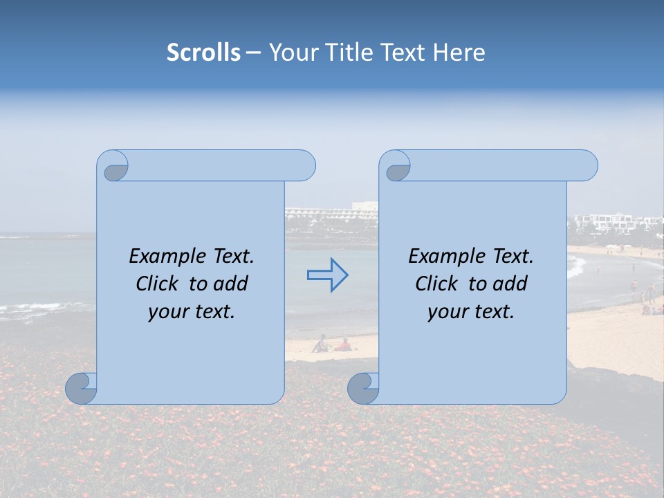 Vacation Mountain Sea PowerPoint Template