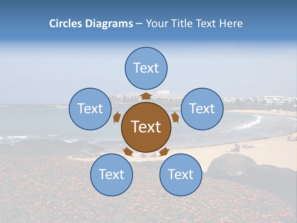 Vacation Mountain Sea PowerPoint Template