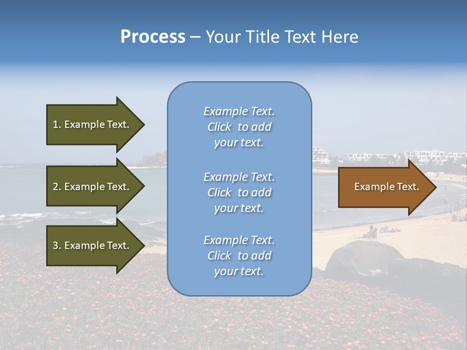 Vacation Mountain Sea PowerPoint Template