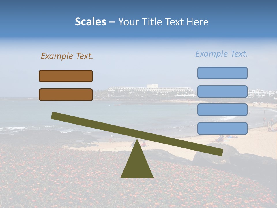 Vacation Mountain Sea PowerPoint Template