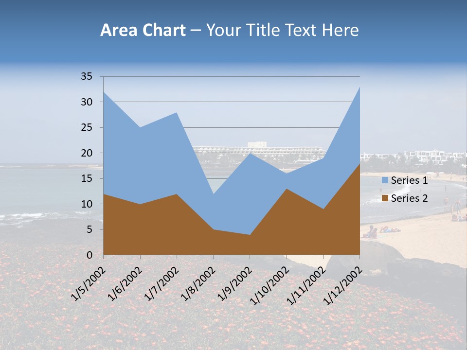 Vacation Mountain Sea PowerPoint Template