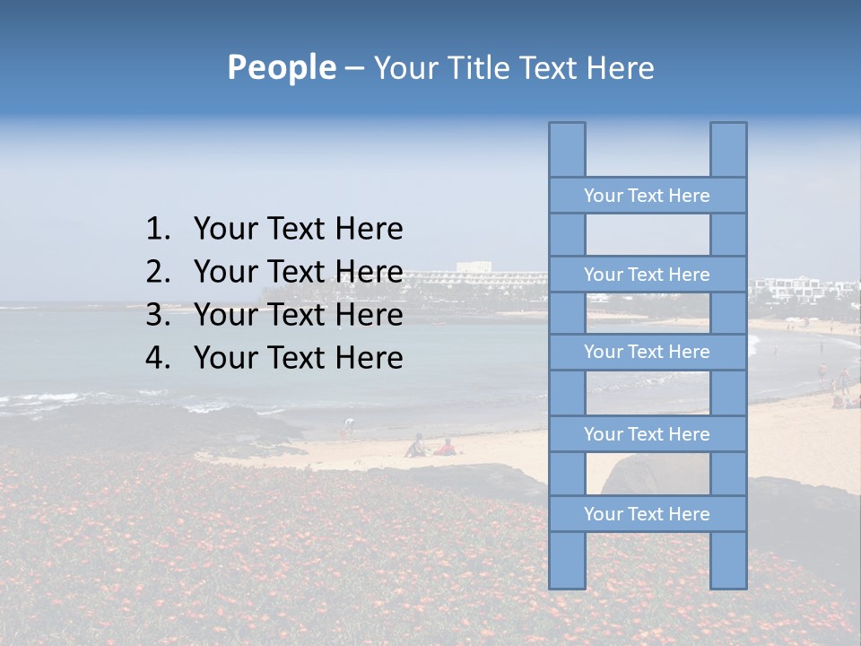 Vacation Mountain Sea PowerPoint Template