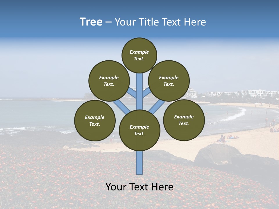 Vacation Mountain Sea PowerPoint Template