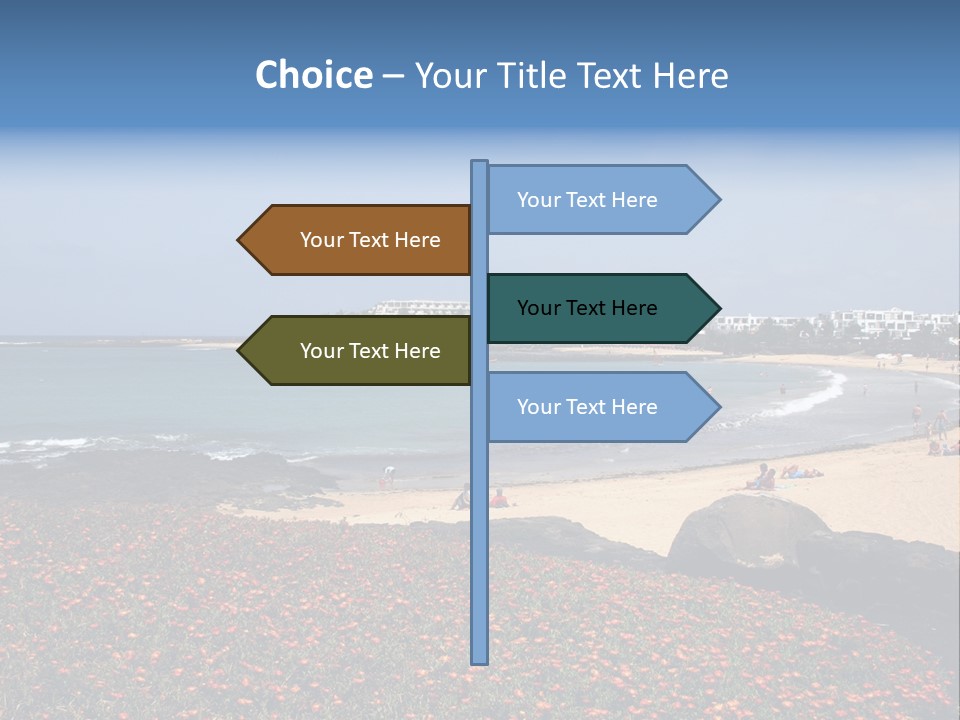 Vacation Mountain Sea PowerPoint Template