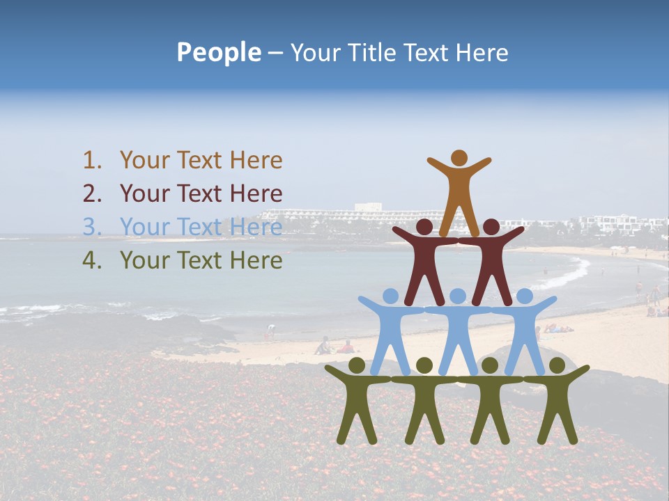 Vacation Mountain Sea PowerPoint Template