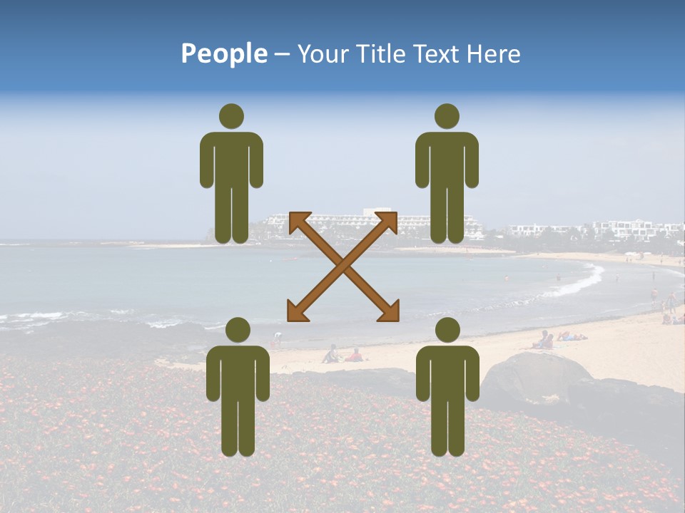 Vacation Mountain Sea PowerPoint Template