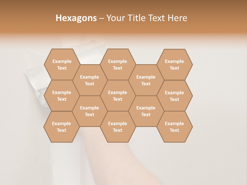 A Person Using A Paint Roller To Paint A Wall PowerPoint Template