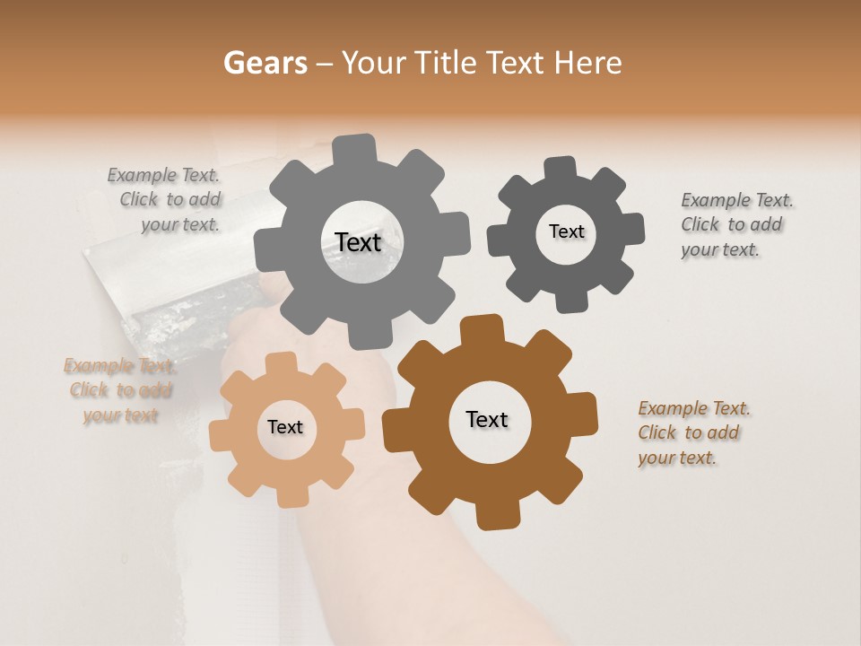 A Person Using A Paint Roller To Paint A Wall PowerPoint Template