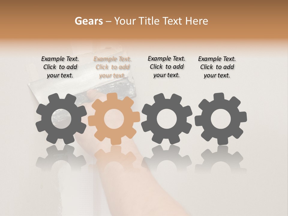 A Person Using A Paint Roller To Paint A Wall PowerPoint Template