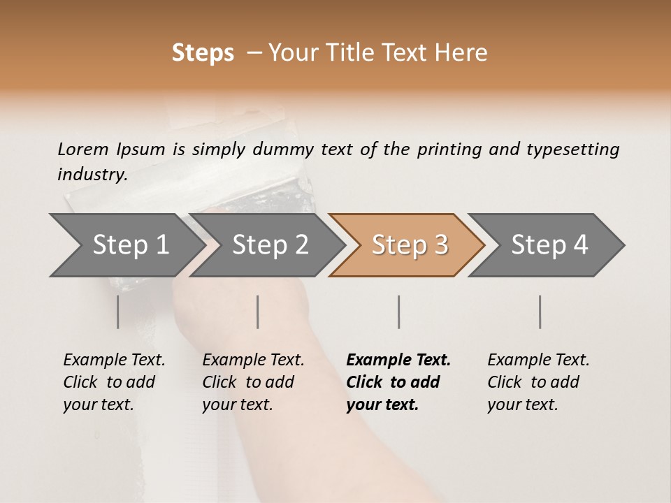 A Person Using A Paint Roller To Paint A Wall PowerPoint Template