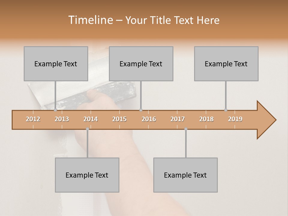 A Person Using A Paint Roller To Paint A Wall PowerPoint Template