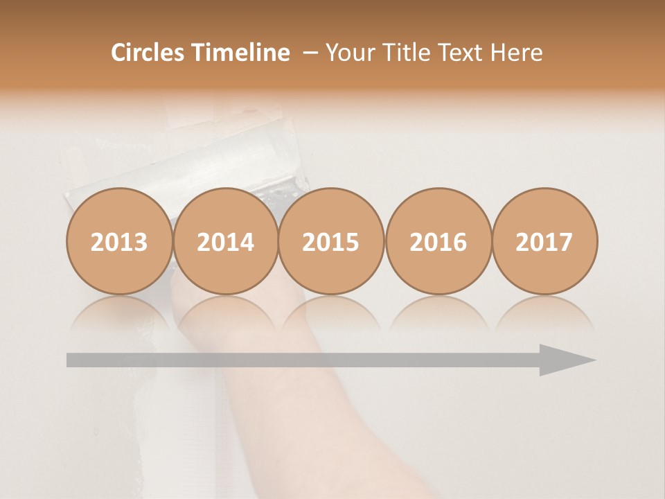 A Person Using A Paint Roller To Paint A Wall PowerPoint Template