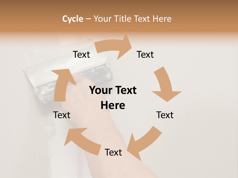 A Person Using A Paint Roller To Paint A Wall PowerPoint Template