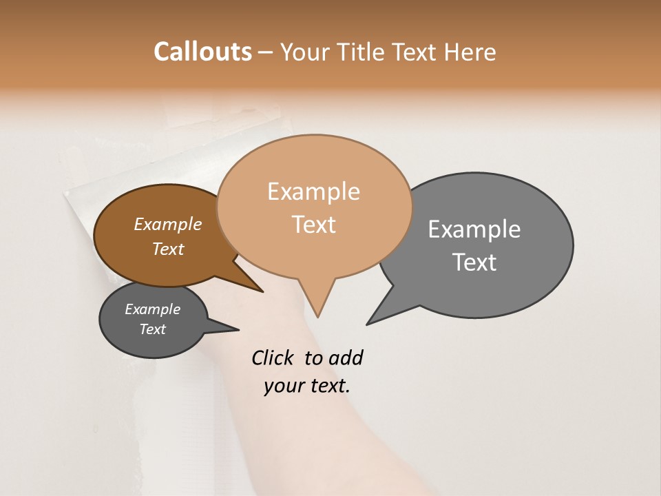 A Person Using A Paint Roller To Paint A Wall PowerPoint Template