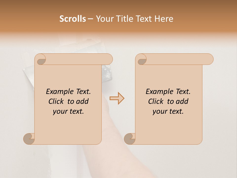 A Person Using A Paint Roller To Paint A Wall PowerPoint Template