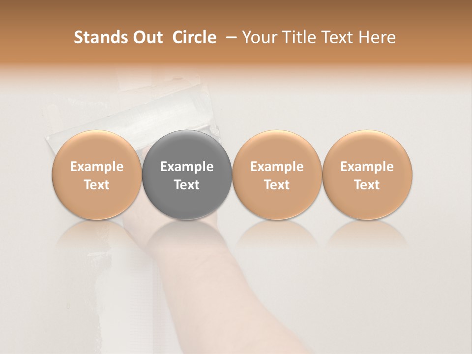 A Person Using A Paint Roller To Paint A Wall PowerPoint Template