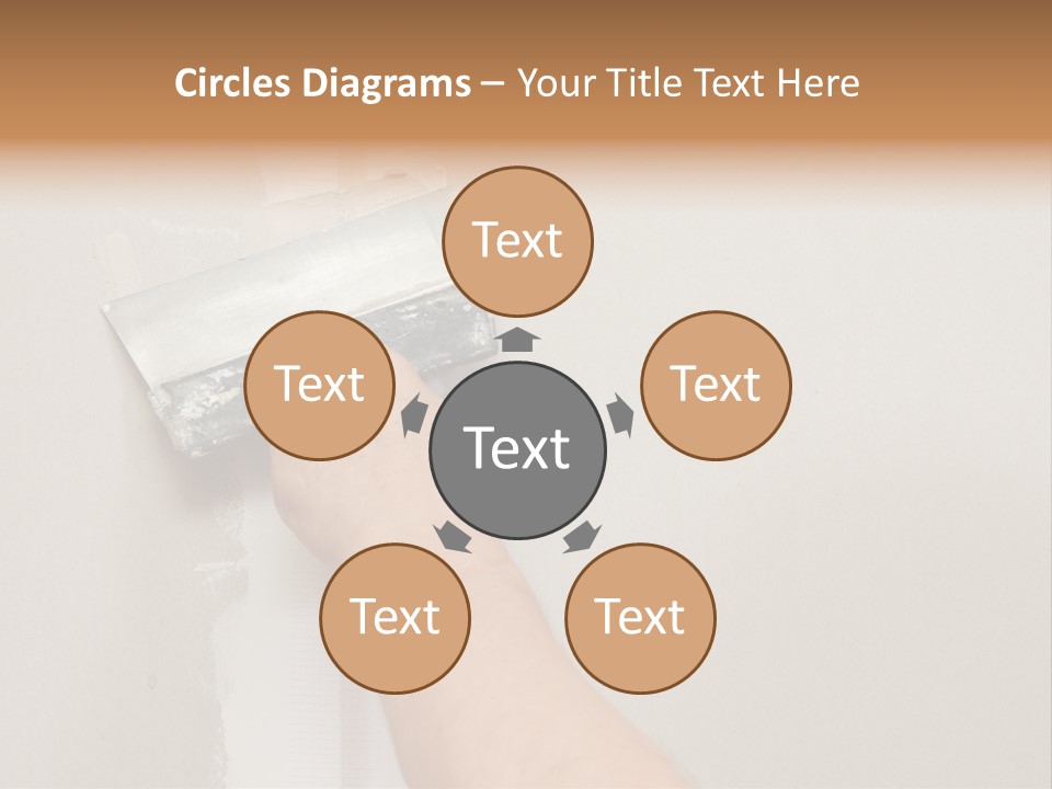 A Person Using A Paint Roller To Paint A Wall PowerPoint Template