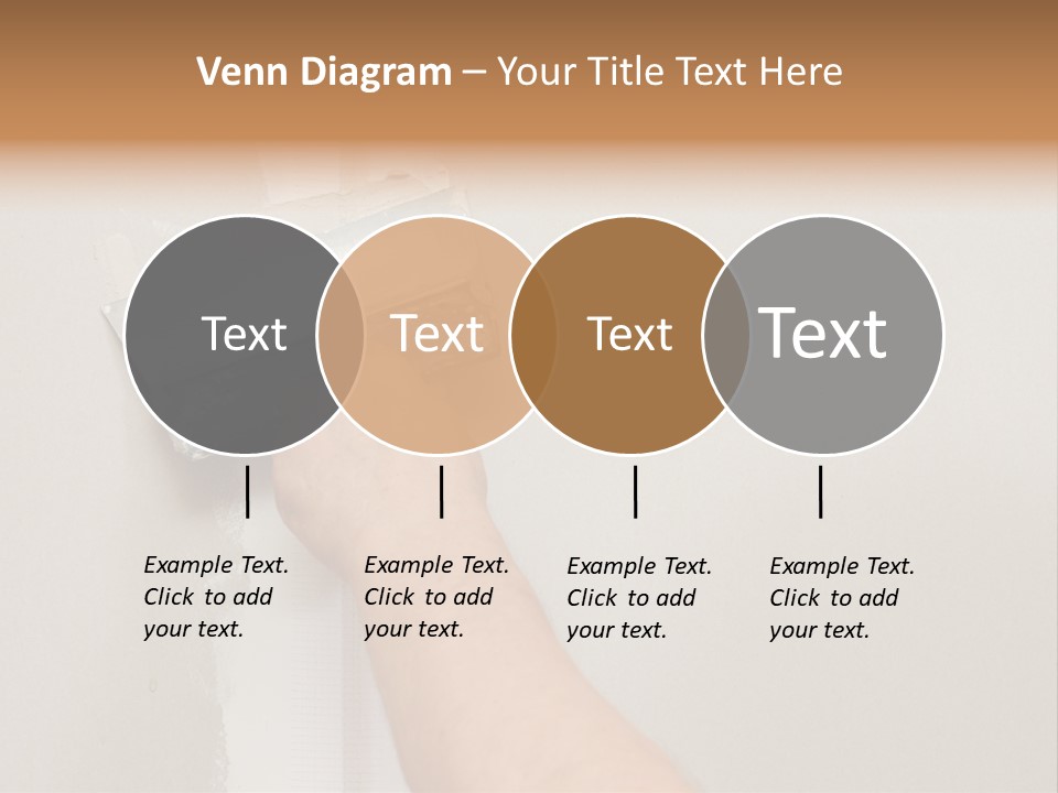 A Person Using A Paint Roller To Paint A Wall PowerPoint Template