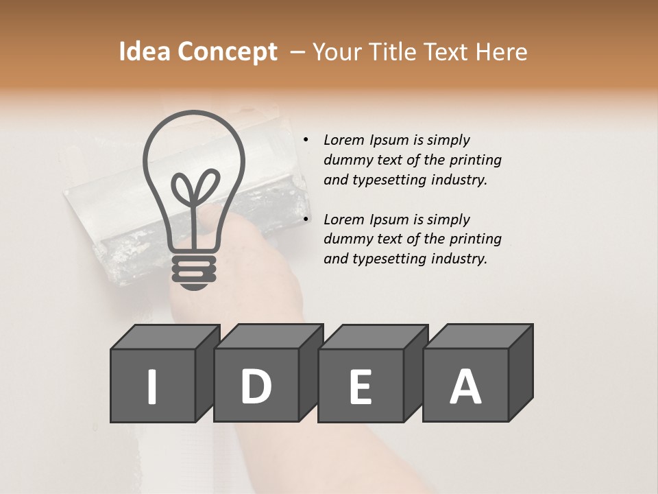 A Person Using A Paint Roller To Paint A Wall PowerPoint Template