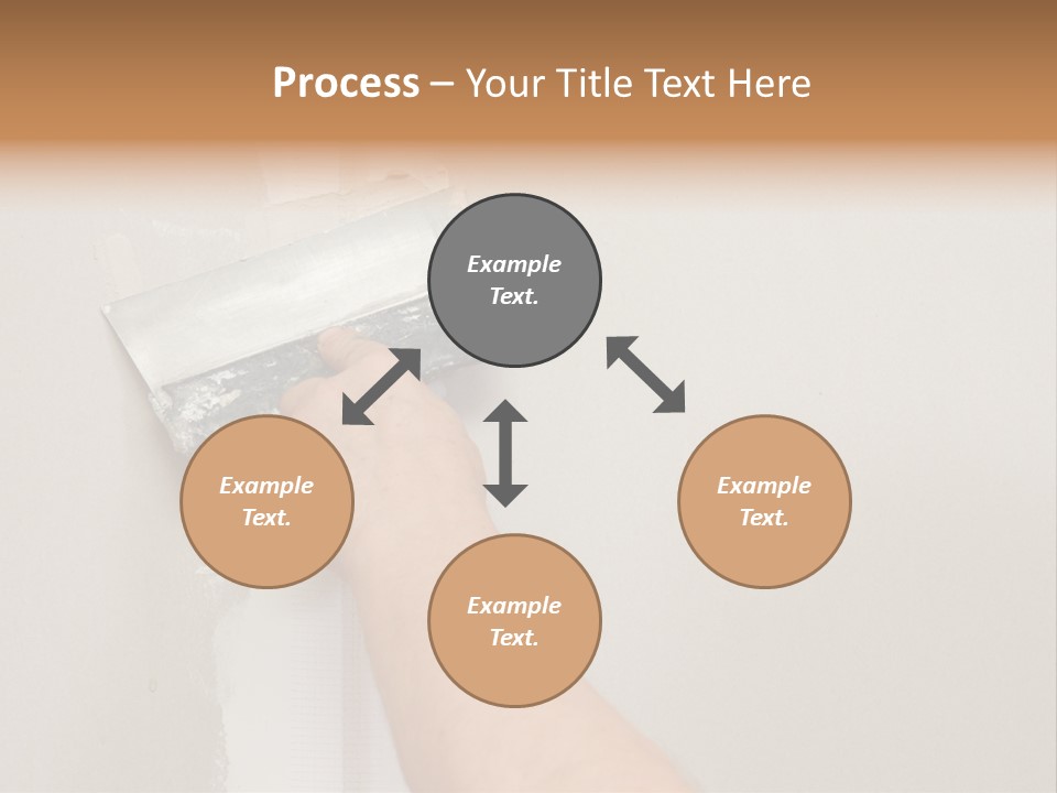 A Person Using A Paint Roller To Paint A Wall PowerPoint Template
