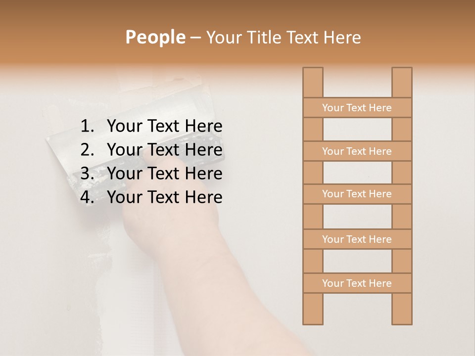 A Person Using A Paint Roller To Paint A Wall PowerPoint Template