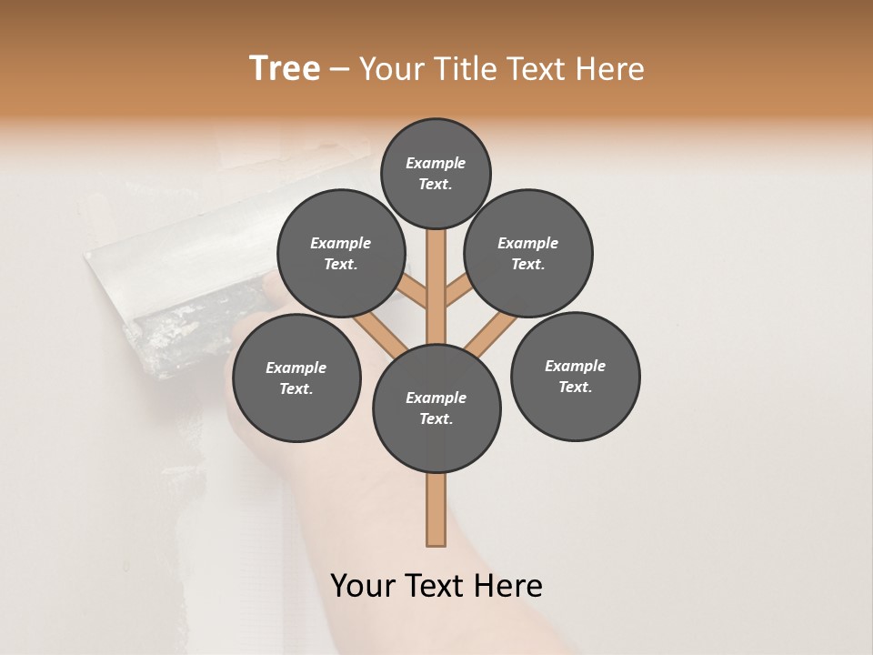 A Person Using A Paint Roller To Paint A Wall PowerPoint Template