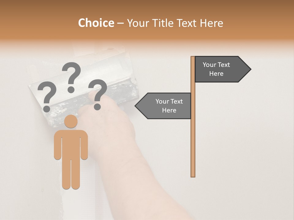 A Person Using A Paint Roller To Paint A Wall PowerPoint Template